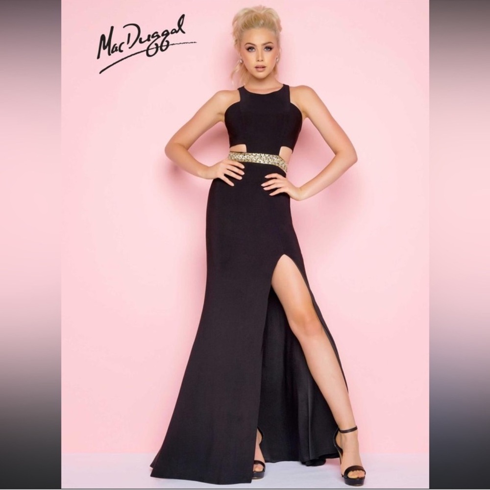 Mac Duggal Cutout Maxi Formal Dress